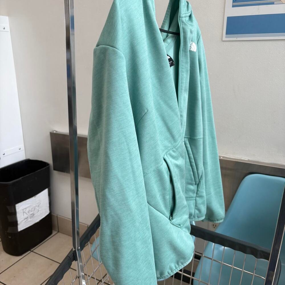 The north face green zip